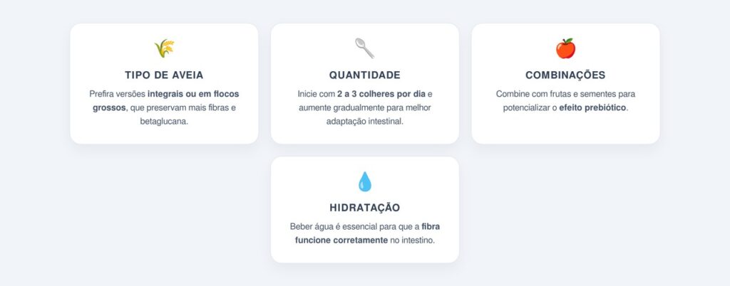 Como consumir aveia para obter o máximo benefício intestinal?