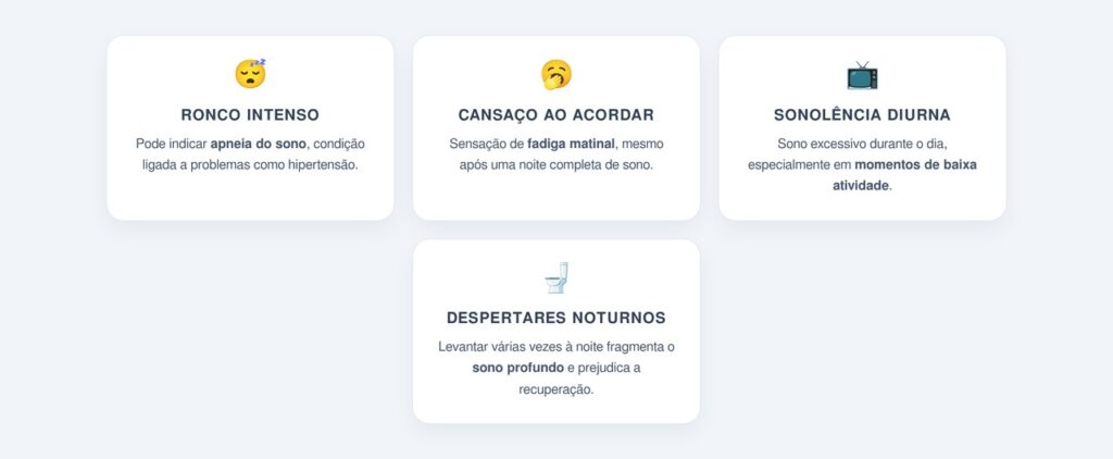 Sinais de que o sono não está sendo reparador