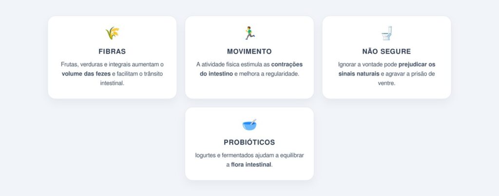 Outros hábitos que ajudam a combater a prisão de ventre