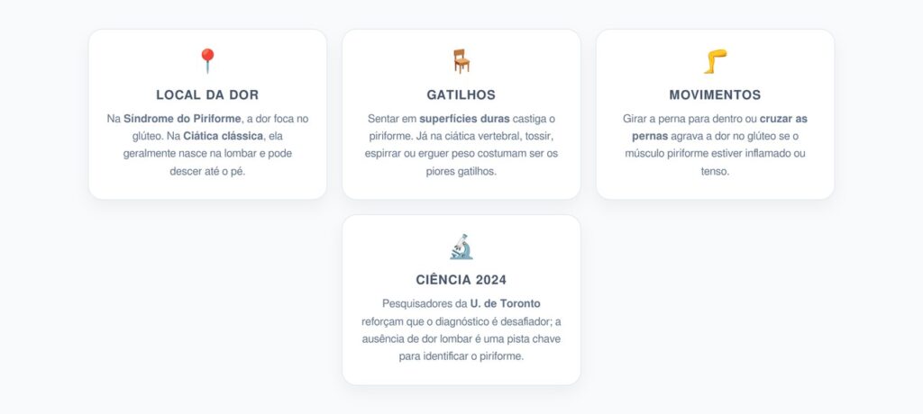 Piriforme vs. Ciática: Como Diferenciar