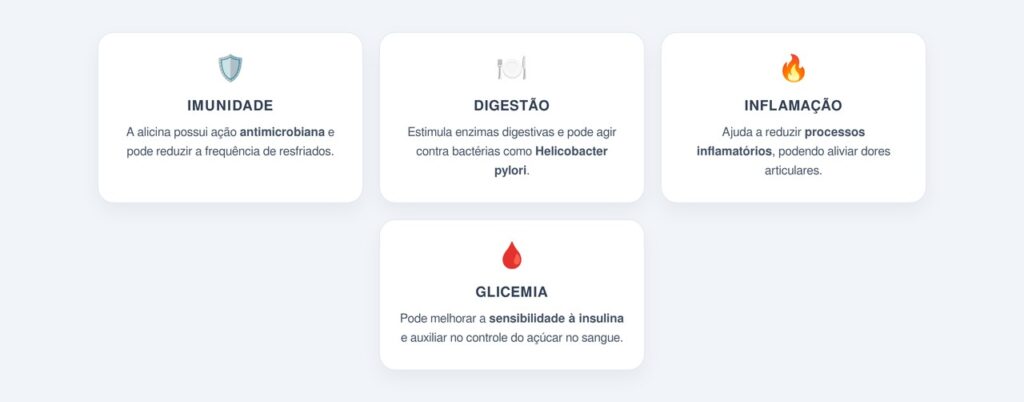 Outros sintomas e condições que o alho pode ajudar a aliviar