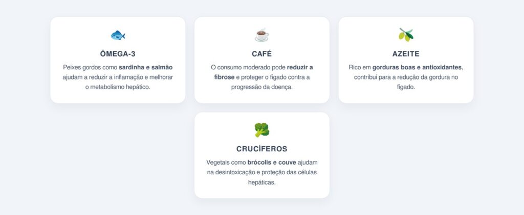 Alimentos que ajudam a reduzir a gordura no fígado