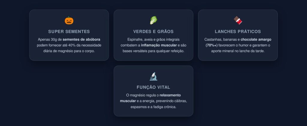 Fontes de Magnésio e Saúde Muscular