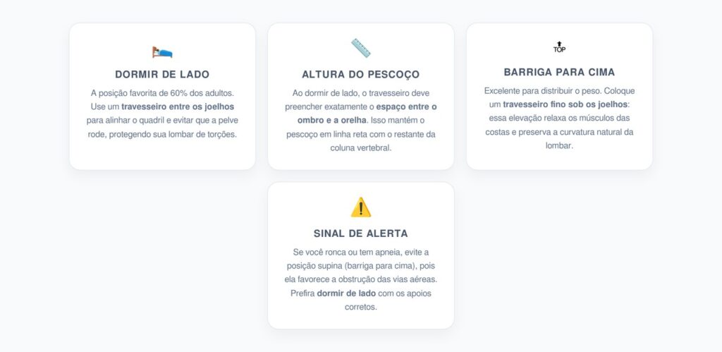 Posturas para o Sono: Ajustes para Alinhamento da Coluna