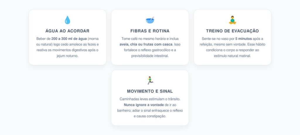 6 Hábitos Matinais para Regular o Intestino