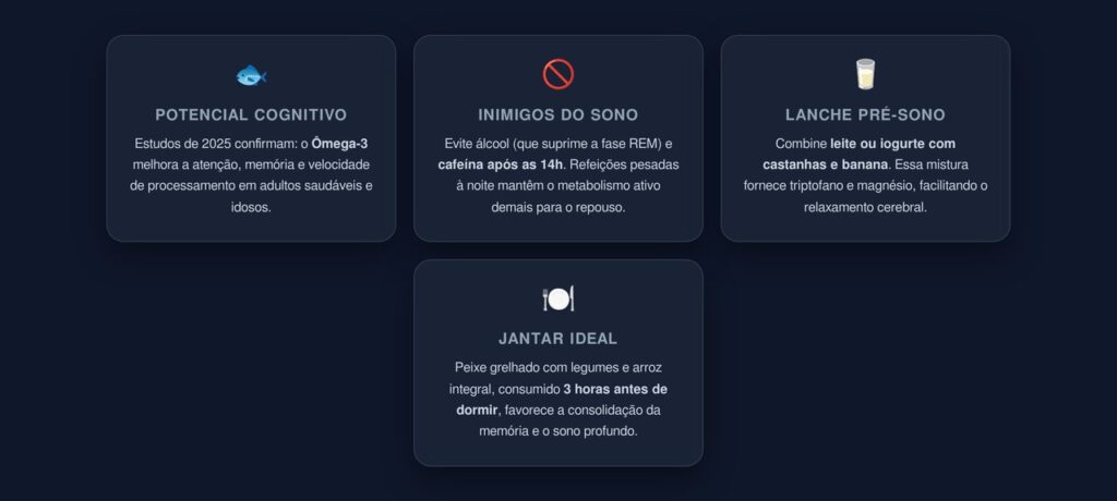 Nutrição Cerebral: Ômega-3 e Higiene do Sono