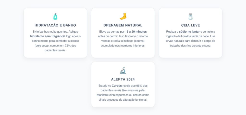 Ritual Noturno: Cuidados com a Pele e Função Renal