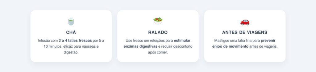 As três formas mais eficazes de consumir gengibre para o sistema digestivo