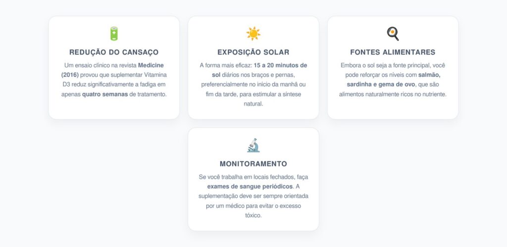 Vitamina D e Combate à Fadiga: O que a Ciência Diz