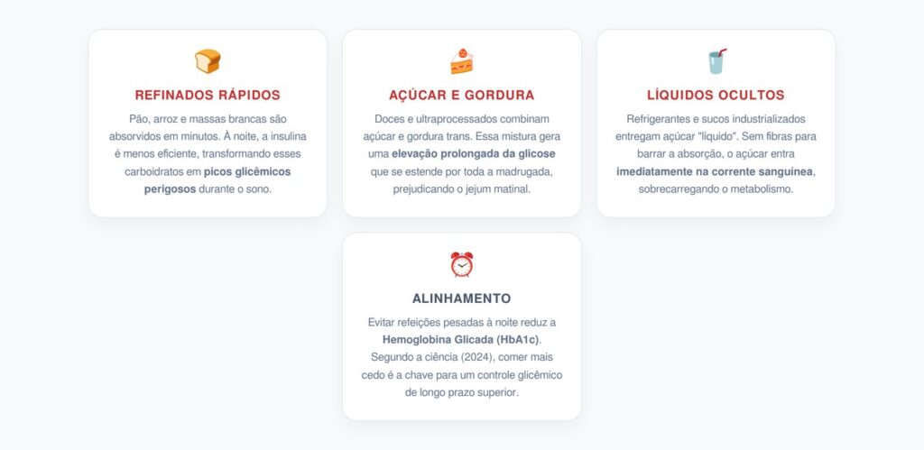 Os Vilões da Glicose no Período Noturno