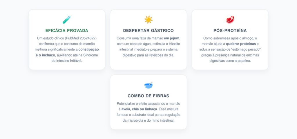 O Poder do Mamão na Digestão e no Alívio do Inchaço