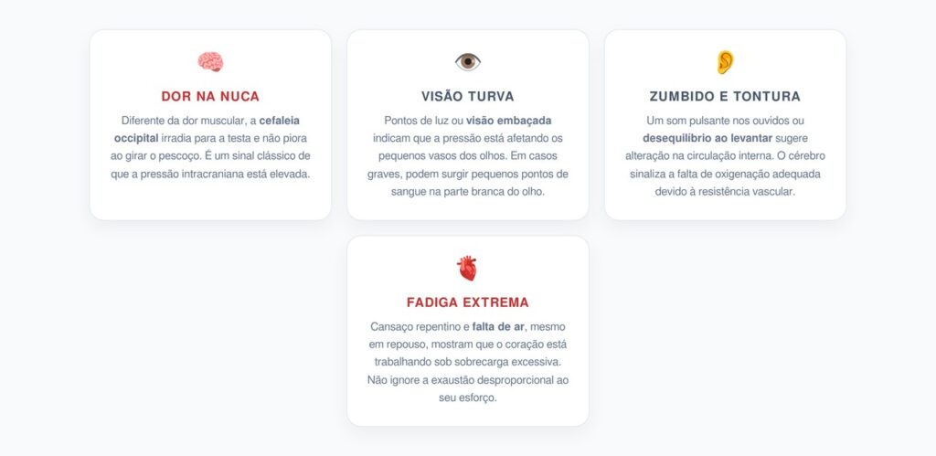 Os 5 Sintomas de Pressão Alta ao Fim do Dia