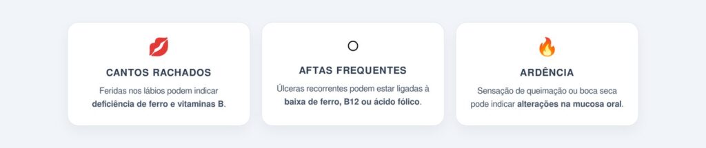 Outros sinais na boca que podem indicar anemia crônica