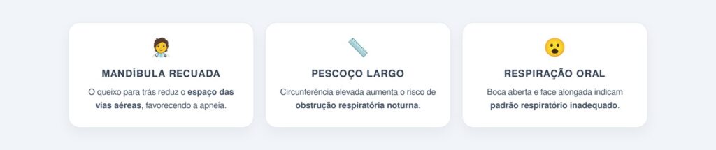 Características faciais que predispõem à apneia do sono