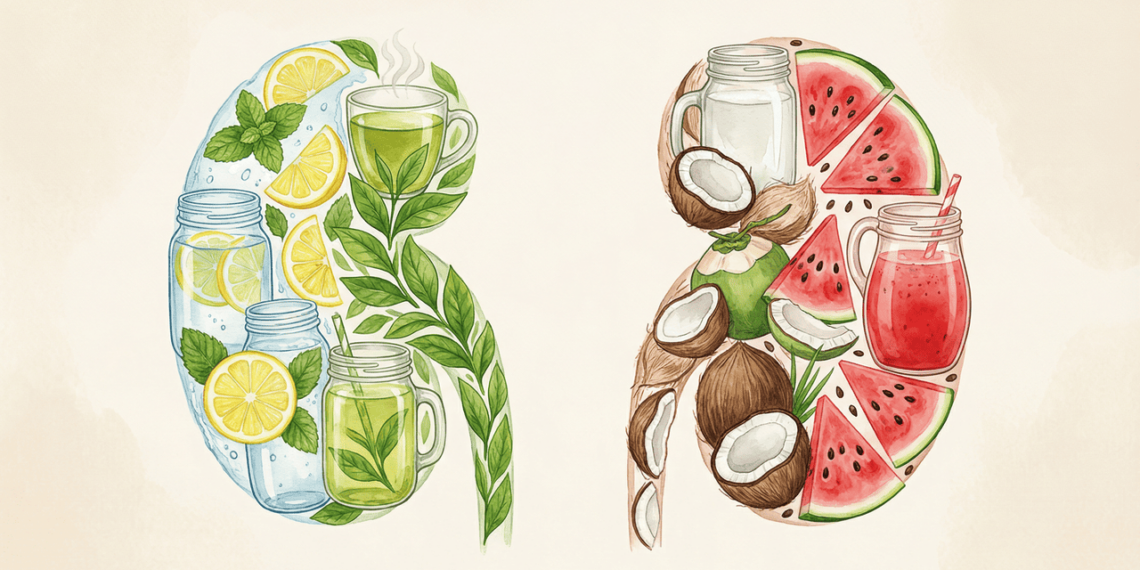 8 bebidas caseiras para a saúde renal e o bem-estar urinário
