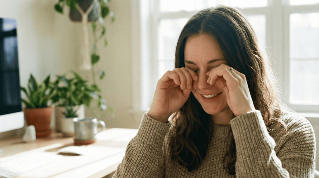Por que os olhos ficam vermelhos quando a pessoa está com sono?