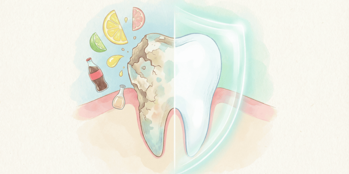 Nunca escove os dentes depois de comer. Espere pelo menos meia hora para evitar danificar o esmalte