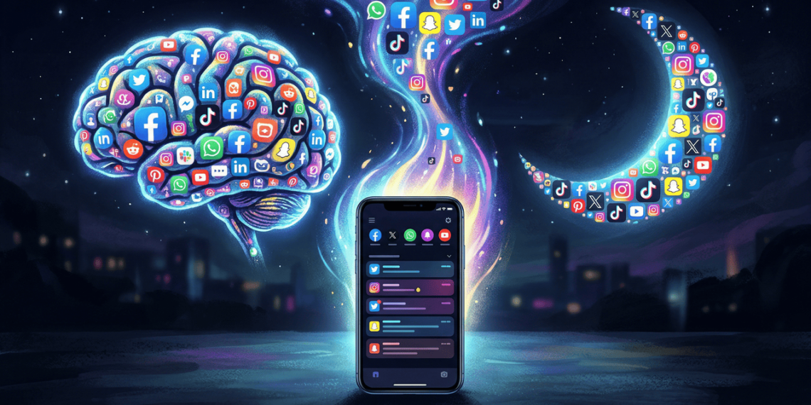 Quem passa menos de 2 horas por dia nas redes sociais dorme melhor e se sente menos ansioso