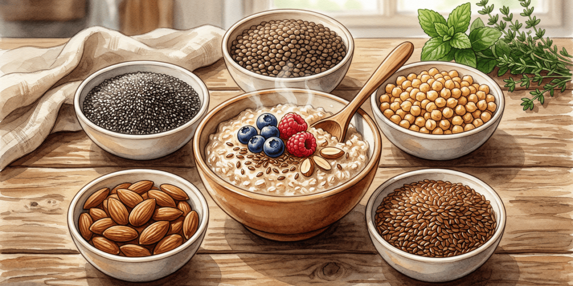 6 alimentos com mais fibras do que aveia