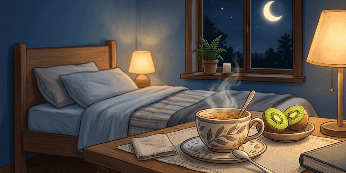 Um chá e uma fruta que melhoram a qualidade do sono mais do que evitar cafeína à noite
