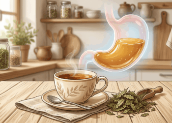 Funciona como um calmante natural para o estômago, mas sob uma condição: só consumo o chá de espinheira-santa em jejum