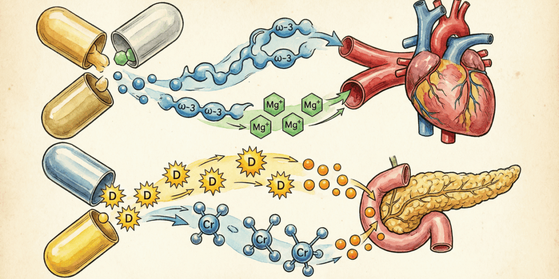 Suplementos que podem ajudar a prevenir diabetes e doenças cardiovasculares