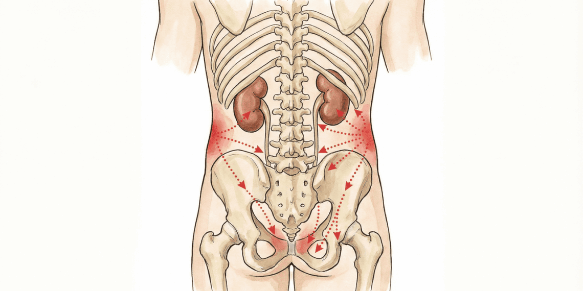 Onde costuma doer quando os rins falham?