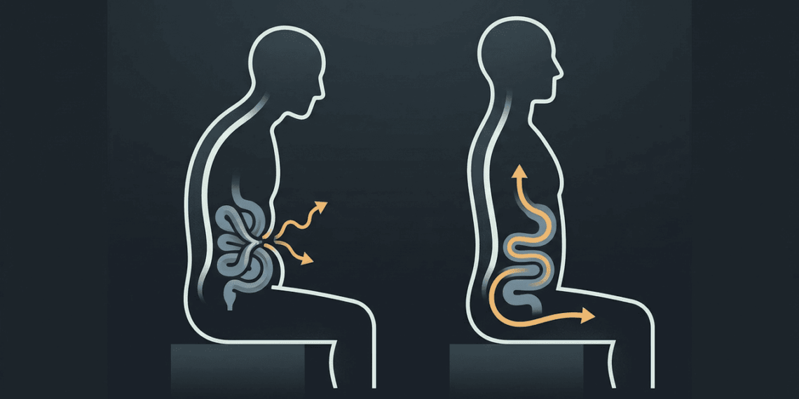 Quais posturas ao sentar comprimem o intestino sem que você sequer perceba?