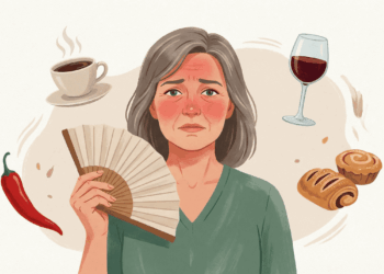 Quais alimentos pioram as ondas de calor e a transpiração durante a menopausa?