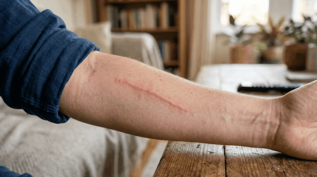 O que é dermografismo e por que a pele fica vermelha e inchada apenas ao ser riscada?