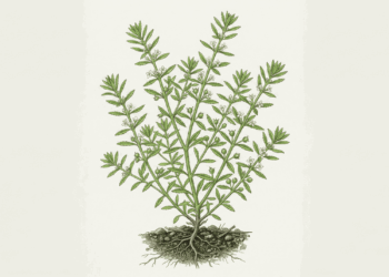 Essa planta é usada em chás para aliviar tosse e problemas digestivos