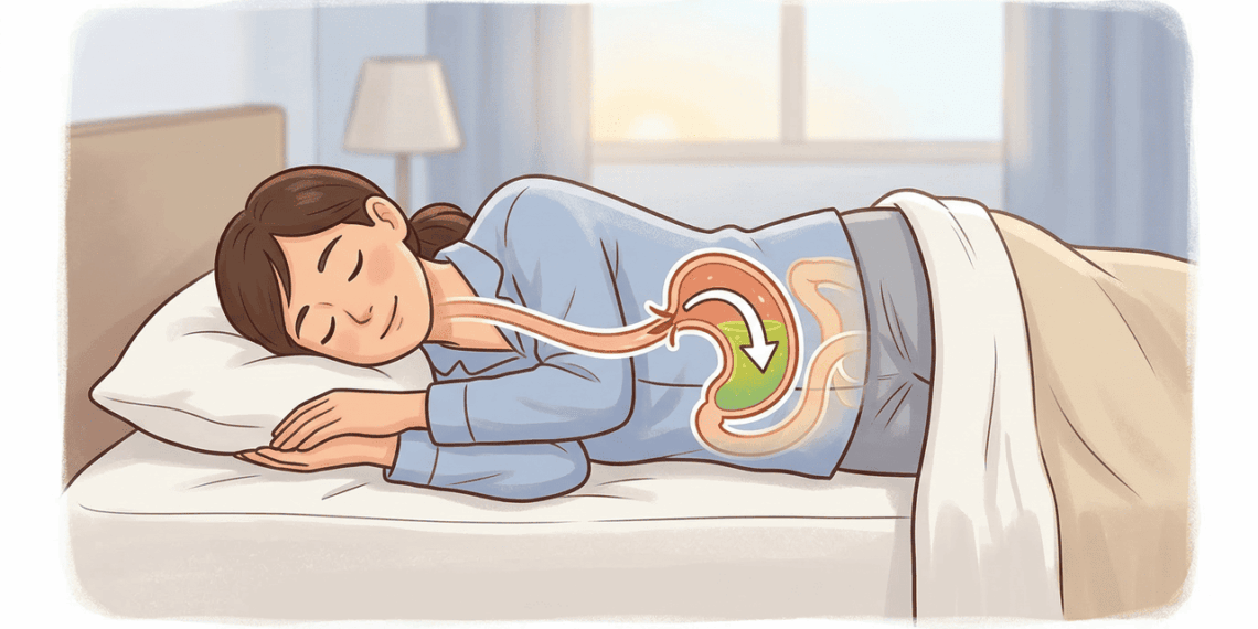 Por que dormir do lado esquerdo pode melhorar visivelmente a digestão à noite
