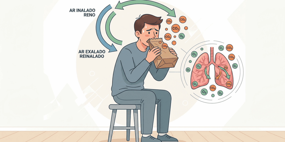 Será que o truque de respirar dentro de um saco de papel para parar a ansiedade realmente funciona?