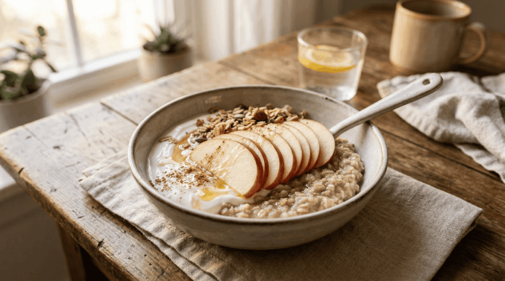 Qual o melhor horário para comer maçãs: de manhã ou à noite?