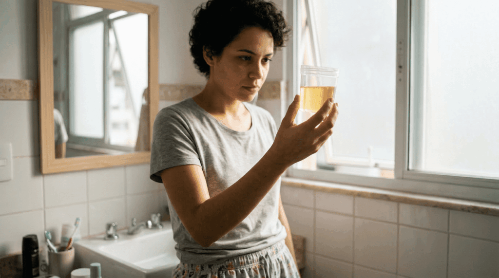 O que a cor da sua urina pela manhã revela sobre o seu metabolismo