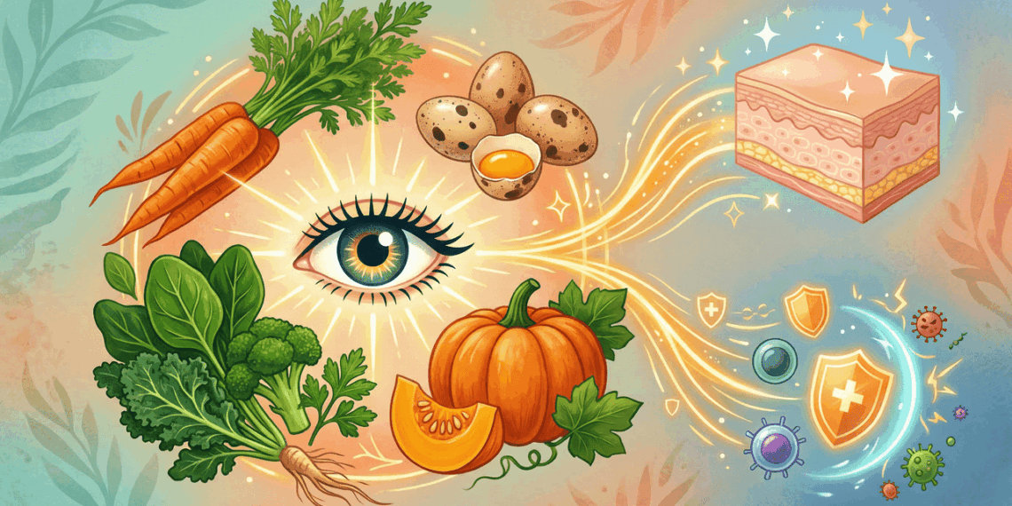 A deficiência de vitamina A pode aparecer bem antes de mexer com a visão