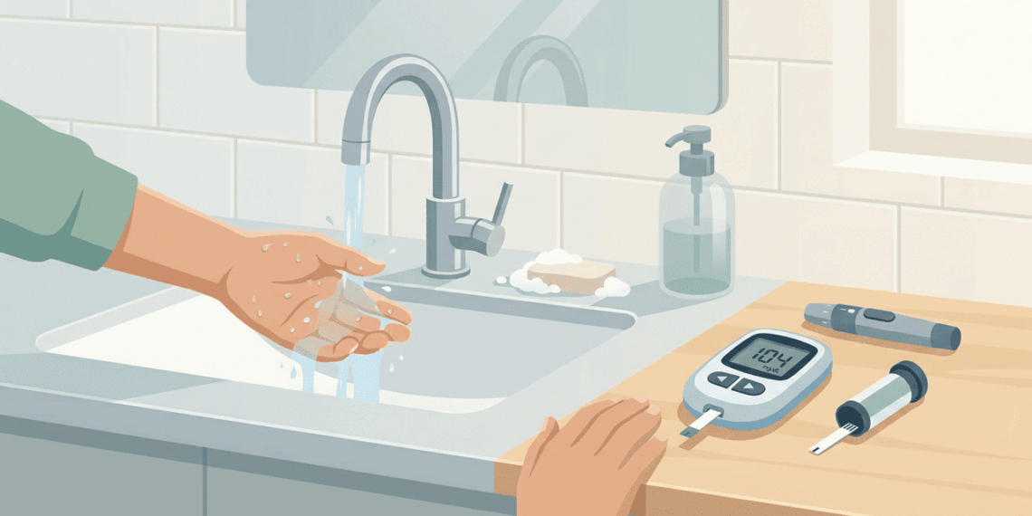 Como medir a glicemia em casa corretamente e por que a higienização do dedo é fundamental