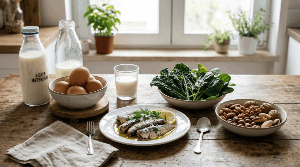 Alimentos que fortalecem os ossos e ajudam a prevenir quedas após os 60 anos