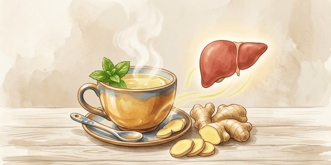O chá de gengibre auxilia na digestão e protege o fígado