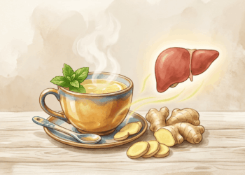 O chá de gengibre auxilia na digestão e protege o fígado