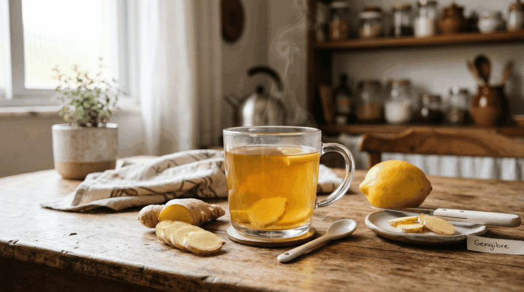 O chá de gengibre auxilia na digestão e protege o fígado