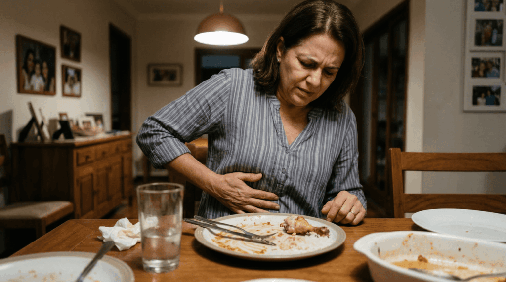 O que significa sentir dor no estômago depois do jantar?