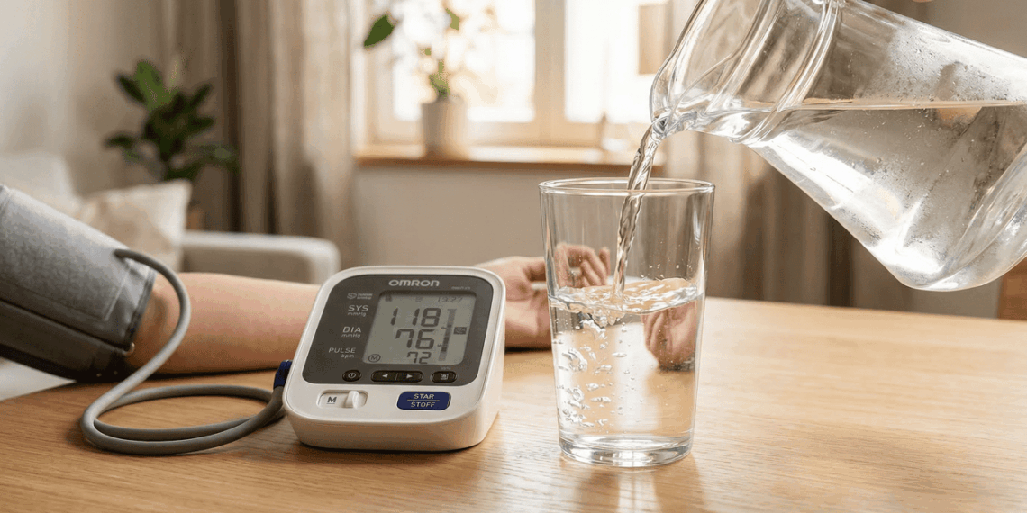 O que acontece com a sua pressão arterial quando você bebe mais água?