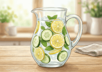 Um copo diário desta combinação ajuda a hidratar e a recuperar naturalmente a elasticidade da pele ressecada