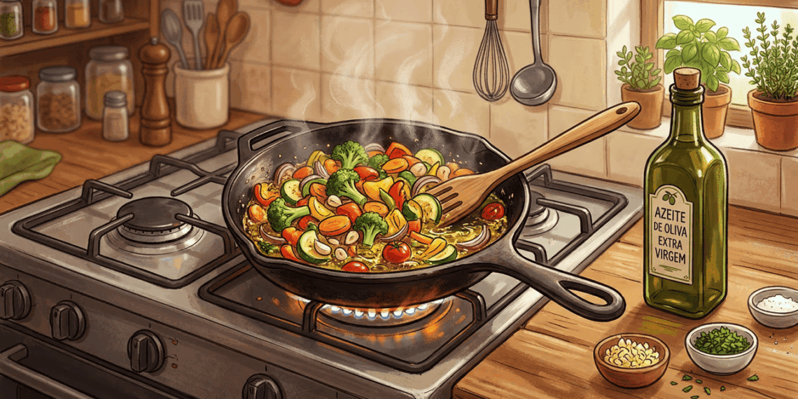 Azeite extra virgem no fogo perde as propriedades? Como usar o óleo certo no preparo do seu almoço sem gerar toxinas