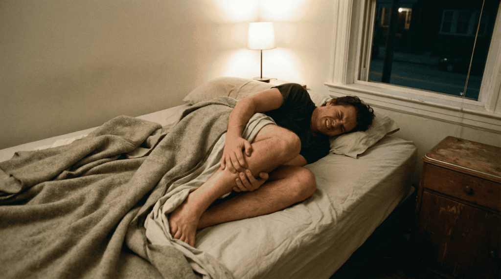 Panturrilha travando à noite pode ter relação com um detalhe do cobertor