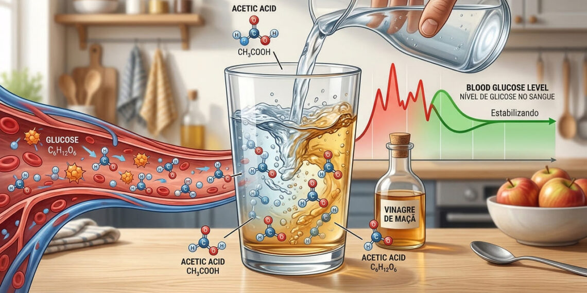 O vinagre de maçã é bom para o controle da glicose, mas como deve ser consumido corretamente?