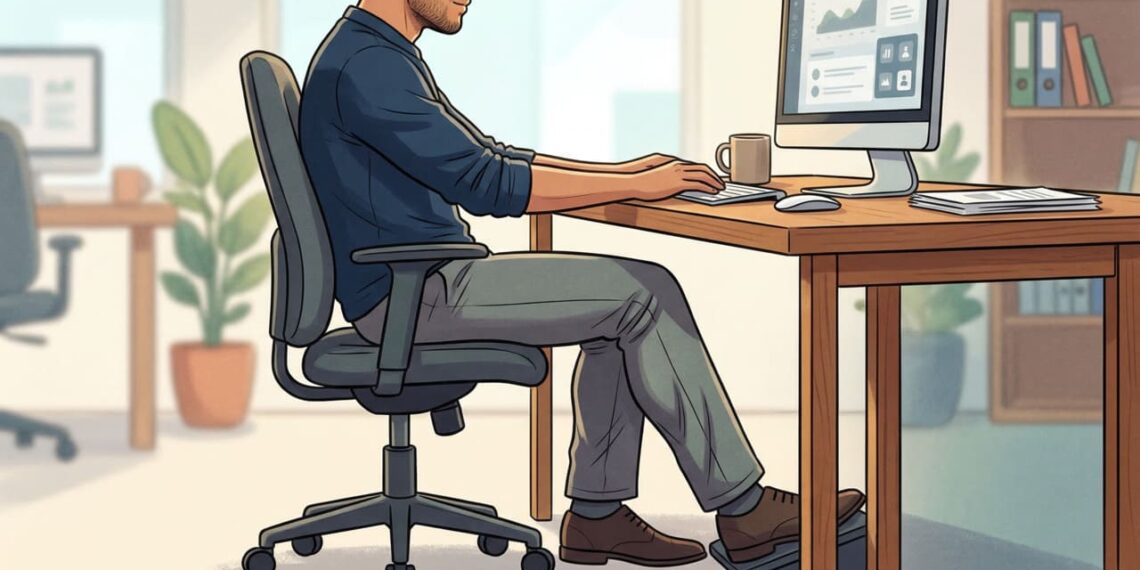 Muito tempo sentado no trabalho? Como essa postura agrava as cãibras noturnas que você terá mais tarde