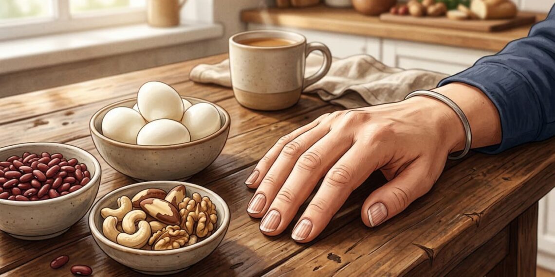 O que são unhas com linhas verticais e a que função importante do corpo elas estão relacionadas?