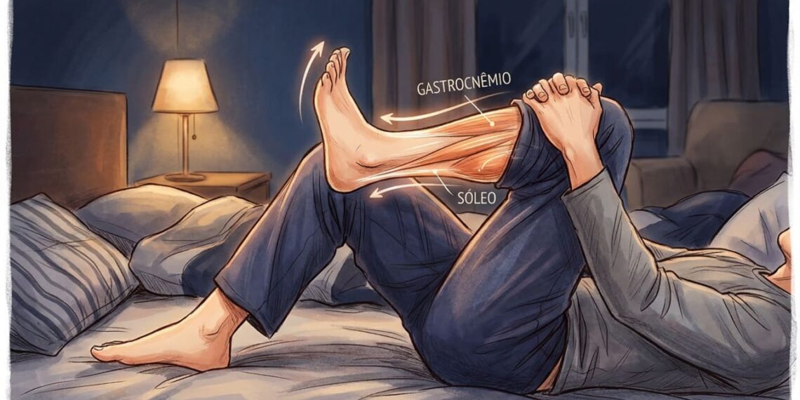 Panturrilha vira "pedra" no meio da noite? A técnica de emergência para destravar o músculo e voltar a dormir em segundos